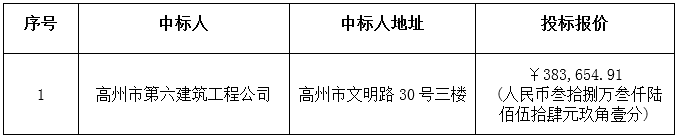 茂名农垦胜利第一小学学校门楼及室外附属工程中标公告(图3)